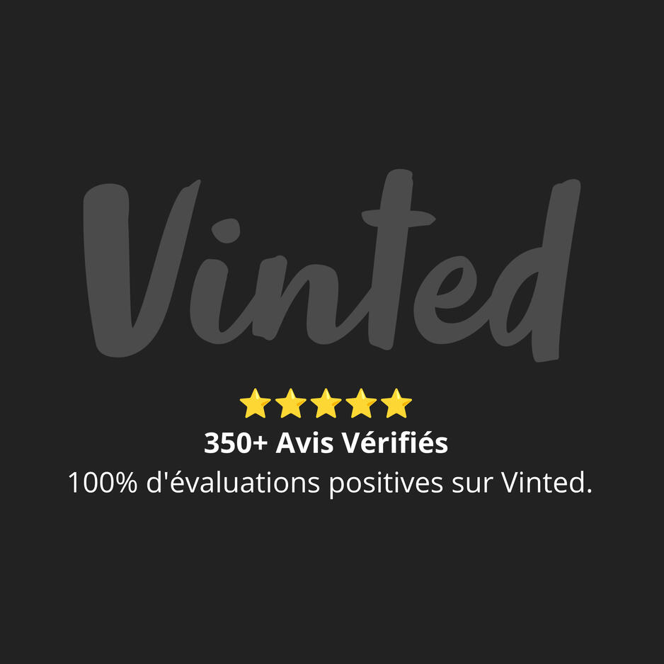 Avis clients et évaluations Vinted — South Dock Store Badge de réassurance Vinted South Dock Store avec plus de 350 ventes réussies et évaluations positives